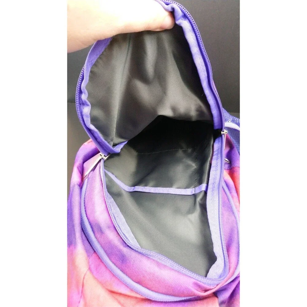 Jansport One Shoulder Sling Backpack Pink Purple Tie Dye